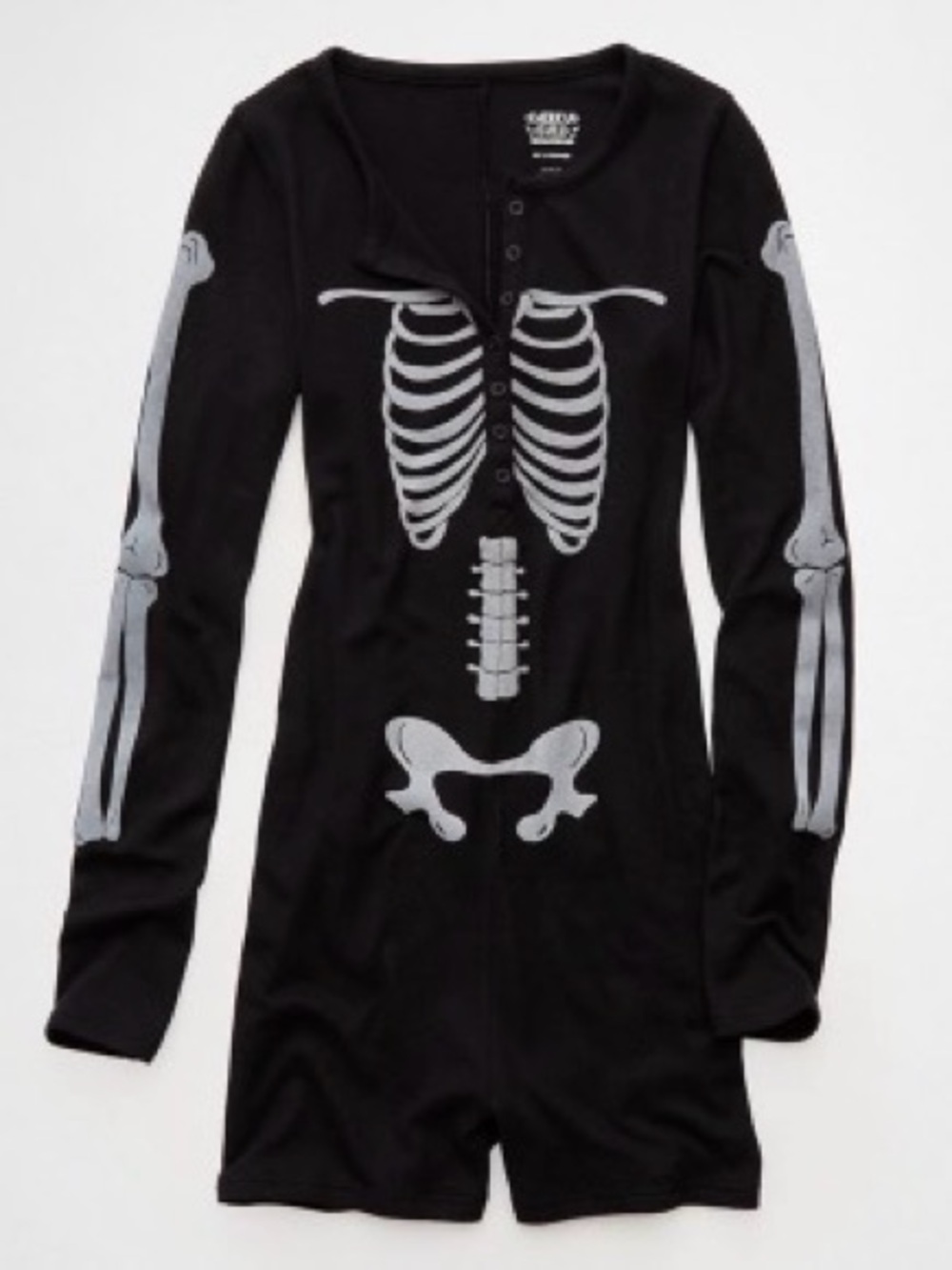 NWT American Eagle skeleton luxe plush pj romper